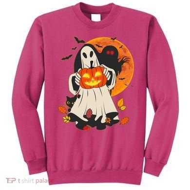 Spooky Halloween Autumn Ghost Jackolantern Sweatshirt