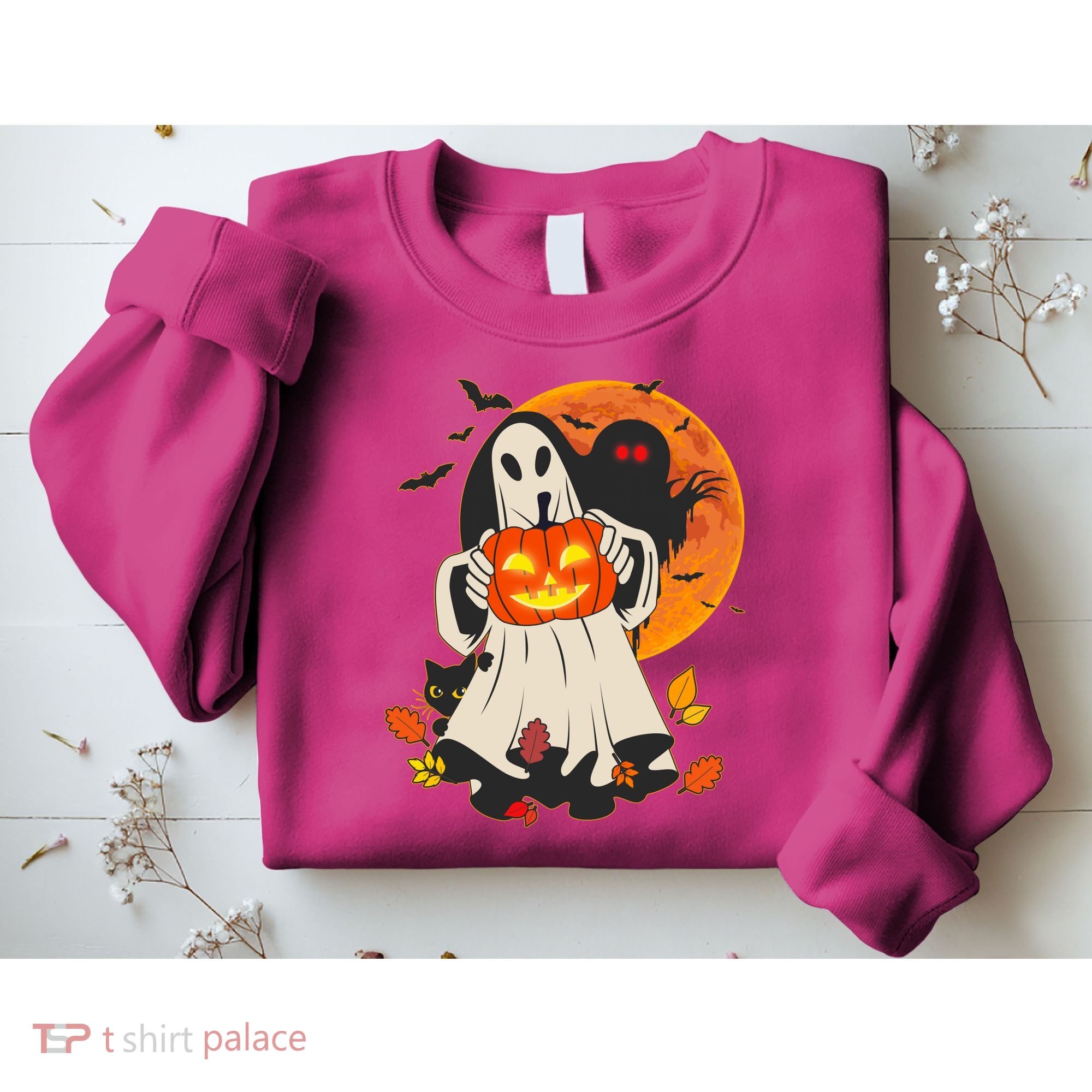 Spooky Halloween Autumn Ghost Jackolantern Sweatshirt