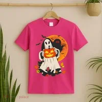 Spooky Halloween Autumn Ghost Jackolantern T-Shirt thumb 2