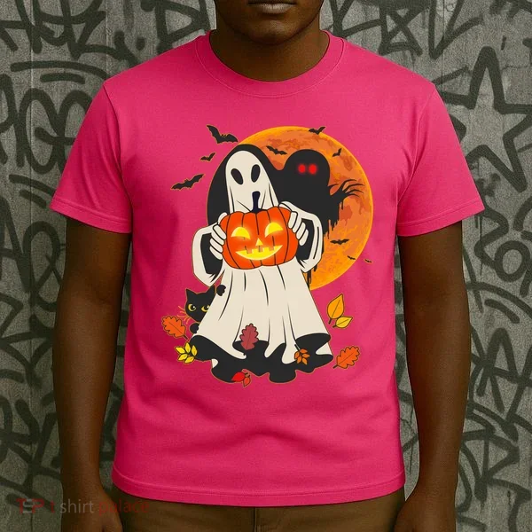 Spooky Halloween Autumn Ghost Jackolantern T-Shirt