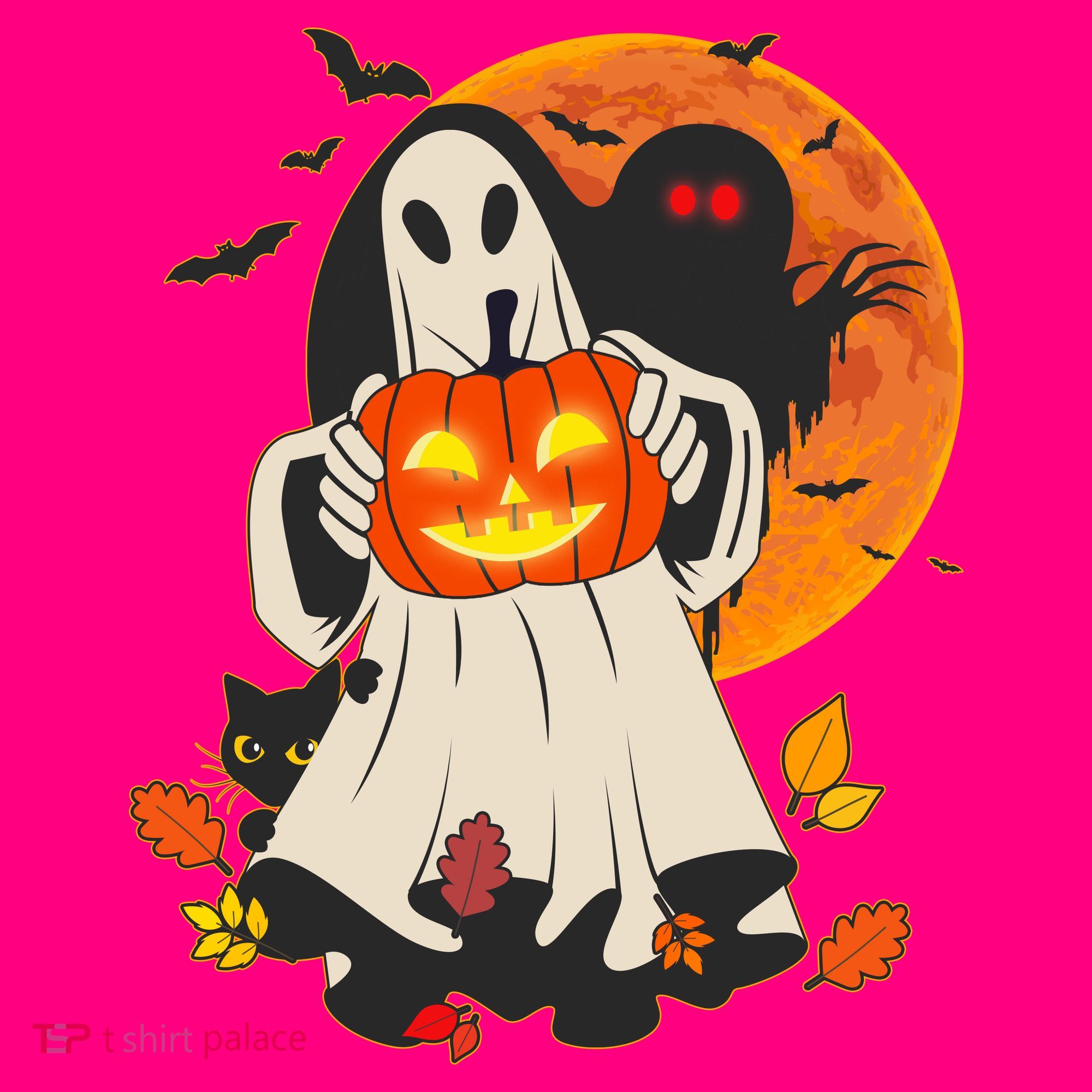 Spooky Halloween Autumn Ghost Jackolantern Coaster