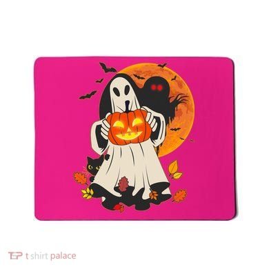 Spooky Halloween Autumn Ghost Jackolantern Mousepad