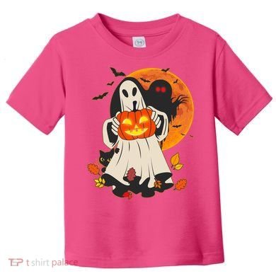 Spooky Halloween Autumn Ghost Jackolantern Toddler T-Shirt