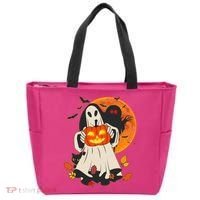 Spooky Halloween Autumn Ghost Jackolantern Tote Bag thumb 0