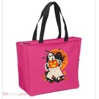 Spooky Halloween Autumn Ghost Jackolantern Tote Bag thumb 2