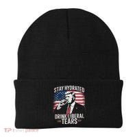 Stay Hydrated And Drink LiberalS Tears Trump 2025 Beanie thumb 0