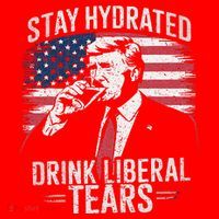 Stay Hydrated And Drink LiberalS Tears Trump 2025 Santa Hat thumb 1