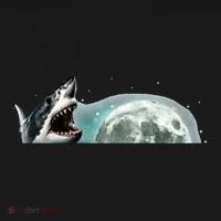Sharks Howling At Moon Cosmic Space Toddler Hoodie thumb 2