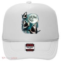 Sharks Howling At Moon Cosmic Space Hat thumb 0