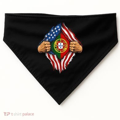 Super Hero American Portuguese Pride Combo Flag USA-Made Doggie Bandana