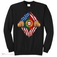 Super Hero American Portuguese Pride Combo Flag Sweatshirt thumb 0