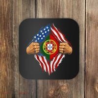 Super Hero American Portuguese Pride Combo Flag Coaster thumb 0