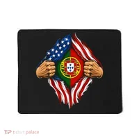 Super Hero American Portuguese Pride Combo Flag Mousepad thumb 0