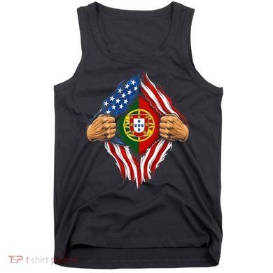 Super Hero American Portuguese Pride Combo Flag Tank Top