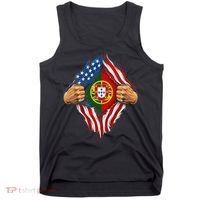 Super Hero American Portuguese Pride Combo Flag Tank Top thumb 0