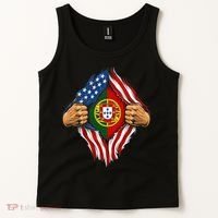Super Hero American Portuguese Pride Combo Flag Tank Top thumb 2