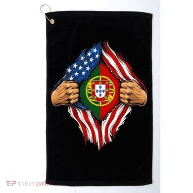 Super Hero American Portuguese Pride Combo Flag Golf Towel