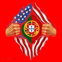 Super Hero American Portuguese Pride Combo Flag Santa Hat thumb 1