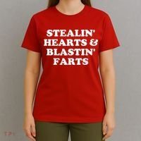 Stealin' Hearts And Blastin' Farts Funny Valentines Day T-Shirt thumb 4