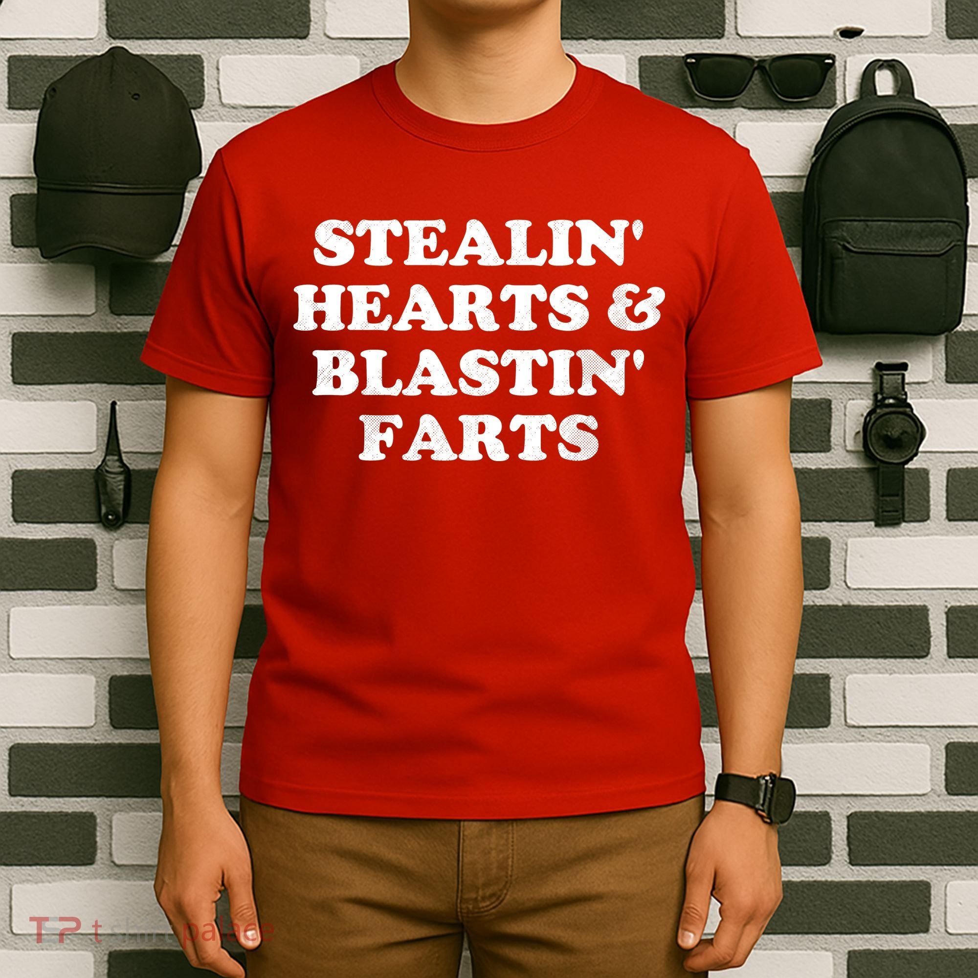 Stealin' Hearts And Blastin' Farts Funny Valentines Day T-Shirt