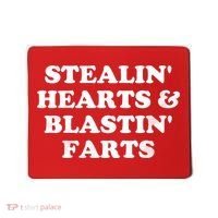 Stealin' Hearts And Blastin' Farts Funny Valentines Day Mousepad thumb 0