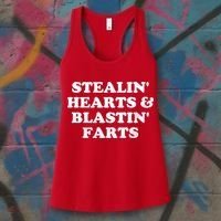 Stealin' Hearts And Blastin' Farts Funny Valentines Day Women's Tank Top thumb 3