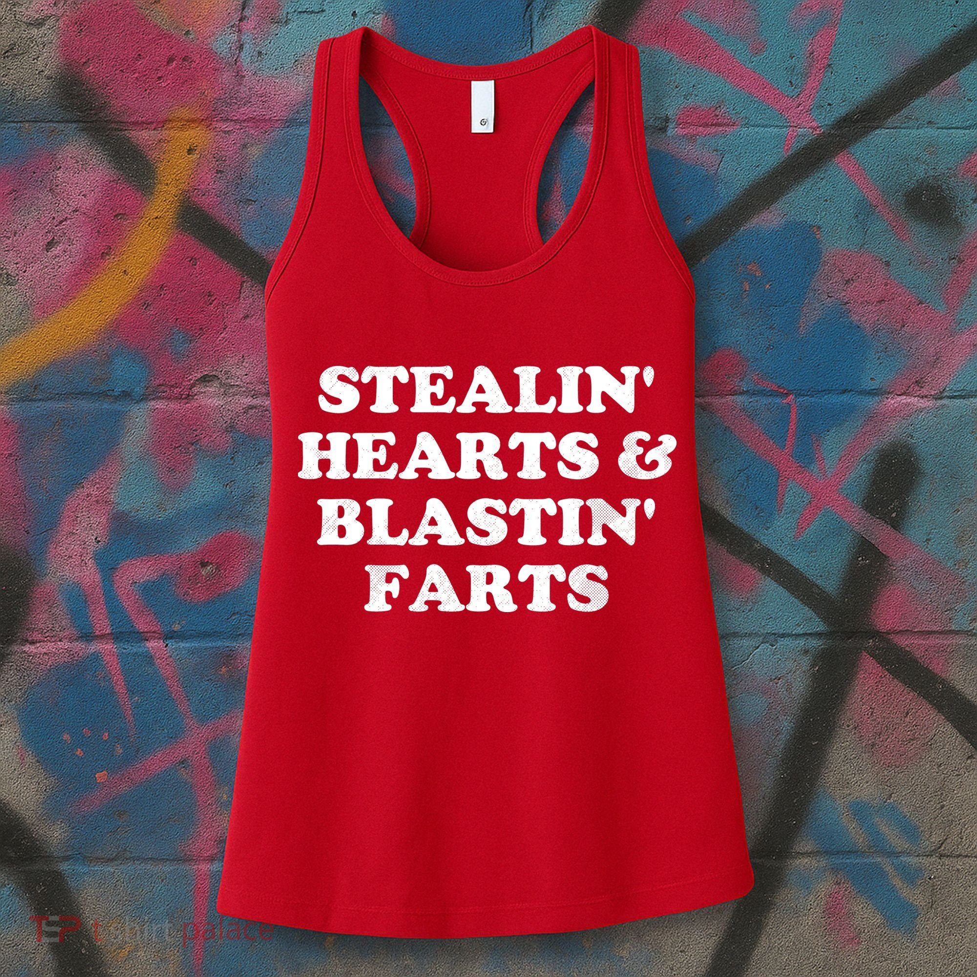 Stealin' Hearts And Blastin' Farts Funny Valentines Day Women's Tank Top