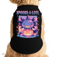 Spooks-A-Lotl Halloween Axolotl Doggie Tank thumb 0