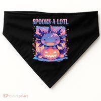 Spooks-A-Lotl Halloween Axolotl USA-Made Doggie Bandana thumb 0