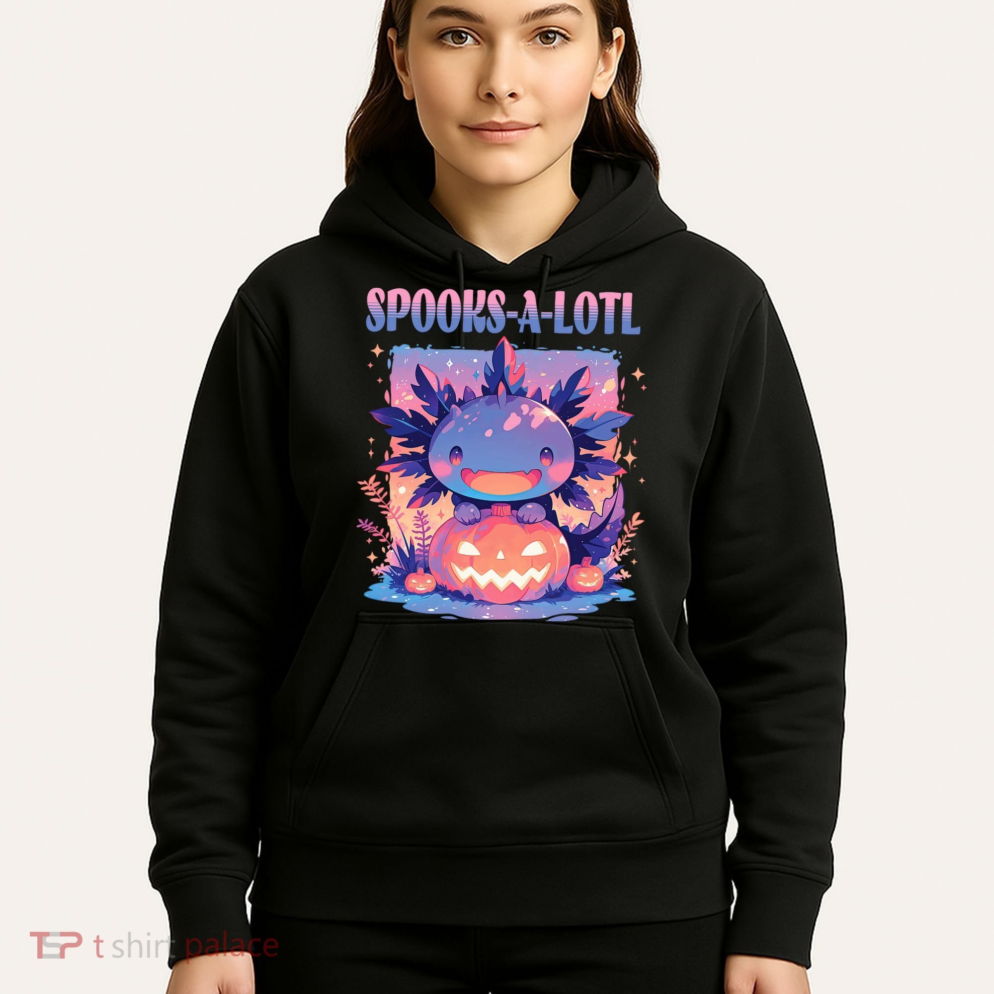 Spooks-A-Lotl Halloween Axolotl Hoodie