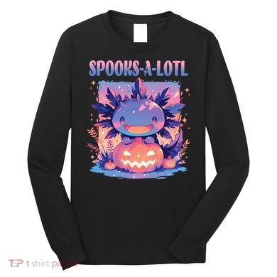 Spooks-A-Lotl Halloween Axolotl Long Sleeve Shirt