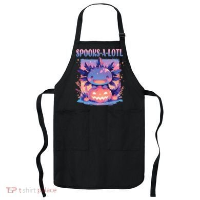 Spooks-A-Lotl Halloween Axolotl Apron