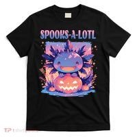 Spooks-A-Lotl Halloween Axolotl T-Shirt thumb 0