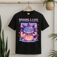 Spooks-A-Lotl Halloween Axolotl T-Shirt thumb 2