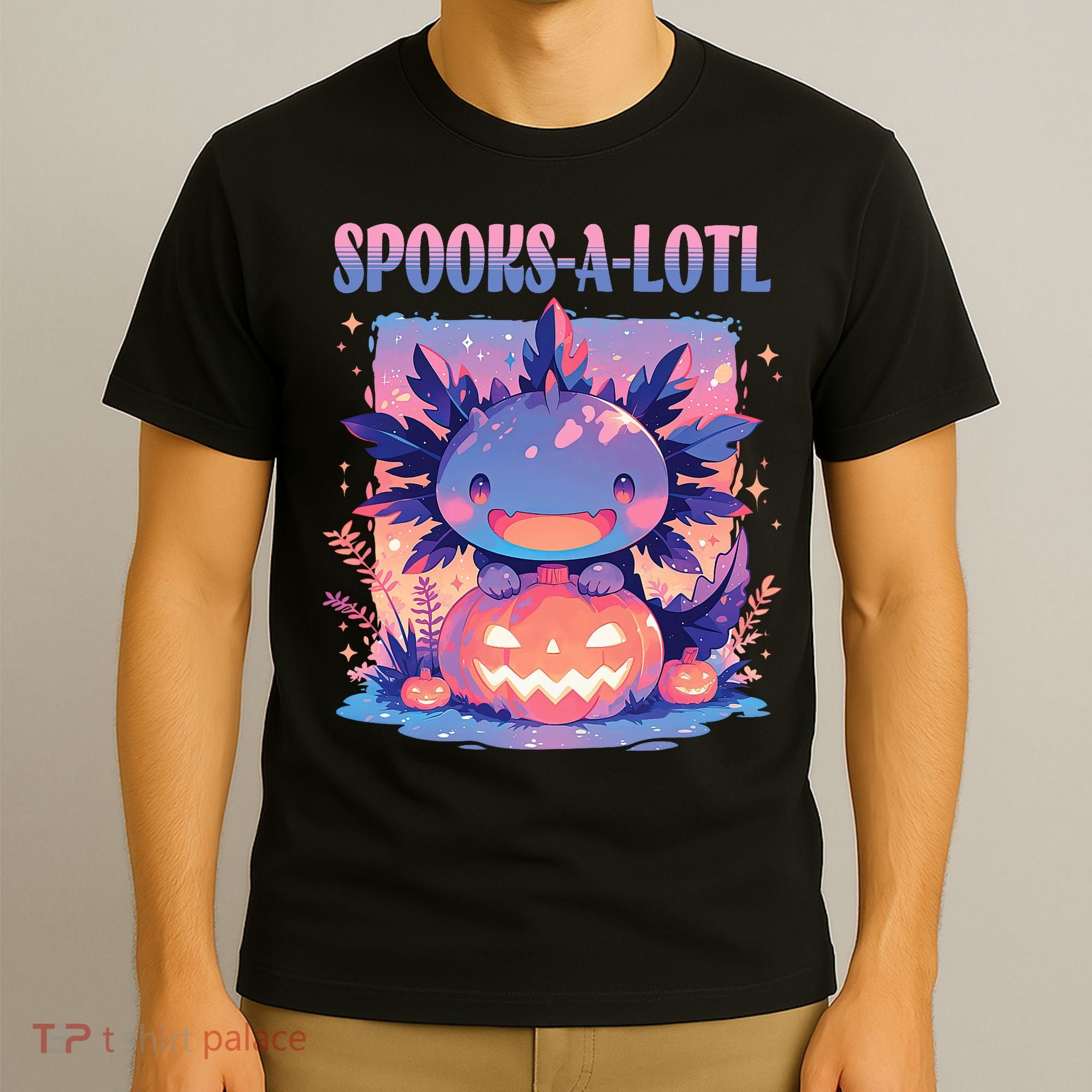 Spooks-A-Lotl Halloween Axolotl T-Shirt