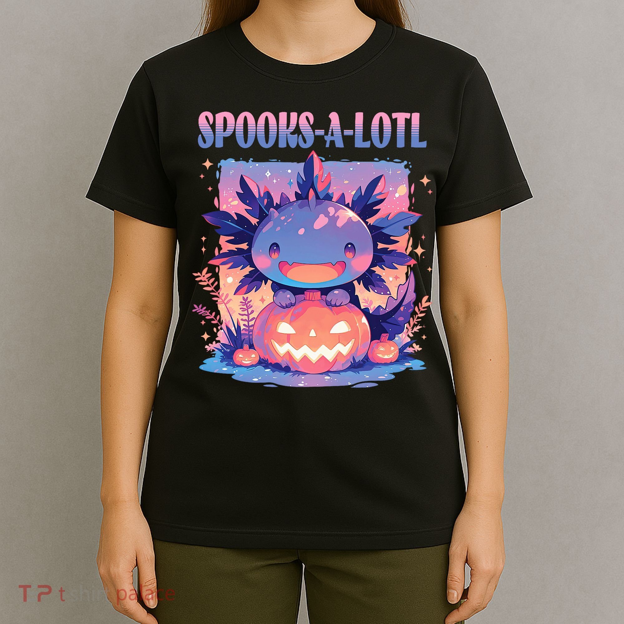 Spooks-A-Lotl Halloween Axolotl T-Shirt