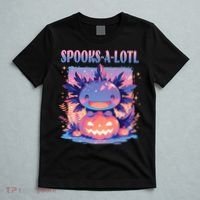 Spooks-A-Lotl Halloween Axolotl T-Shirt thumb 5