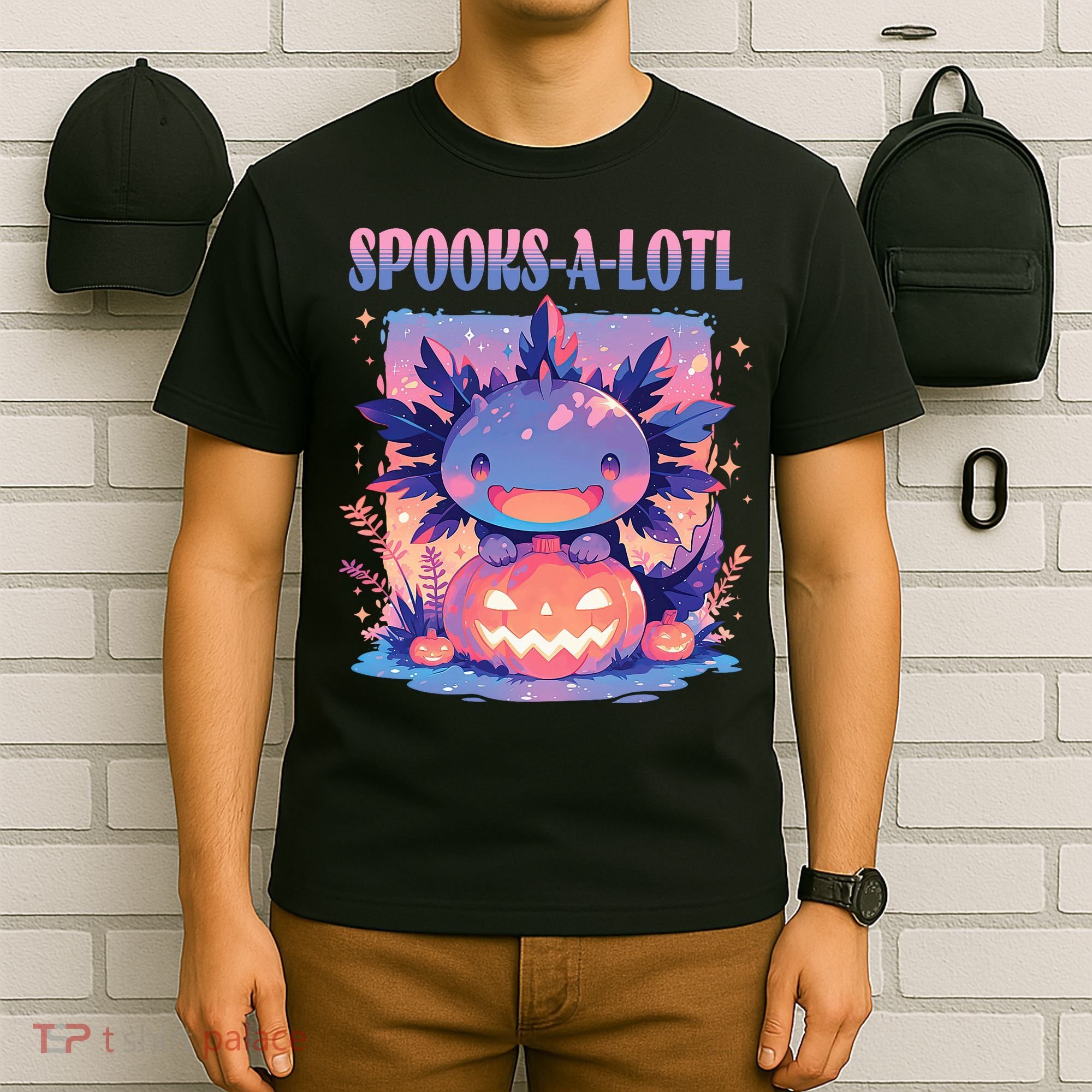 Spooks-A-Lotl Halloween Axolotl T-Shirt