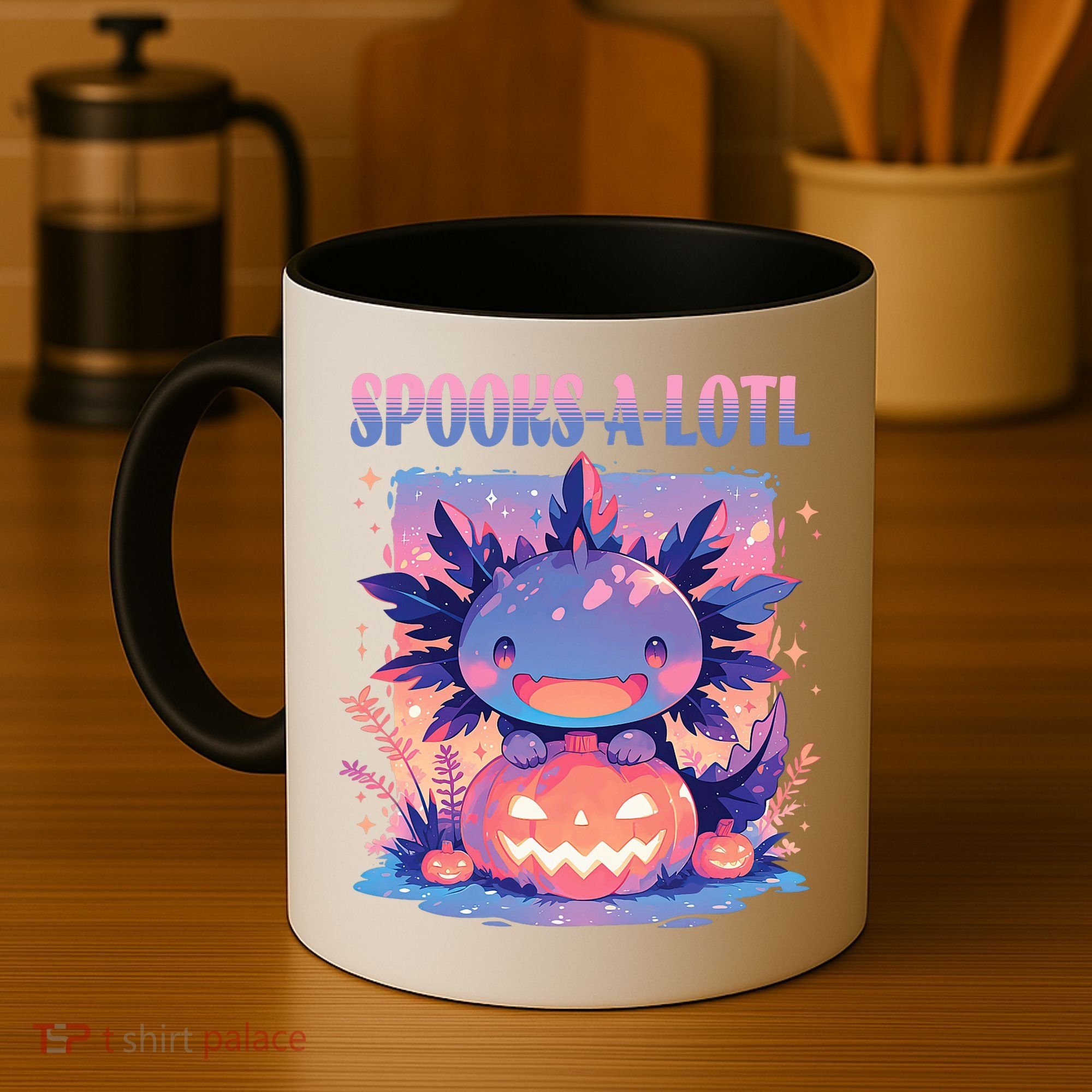 Spooks-A-Lotl Halloween Axolotl Coffee Mug