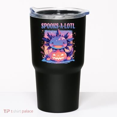 Spooks-A-Lotl Halloween Axolotl Tumbler