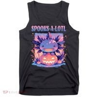 Spooks-A-Lotl Halloween Axolotl Tank Top thumb 0