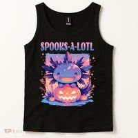 Spooks-A-Lotl Halloween Axolotl Tank Top thumb 2