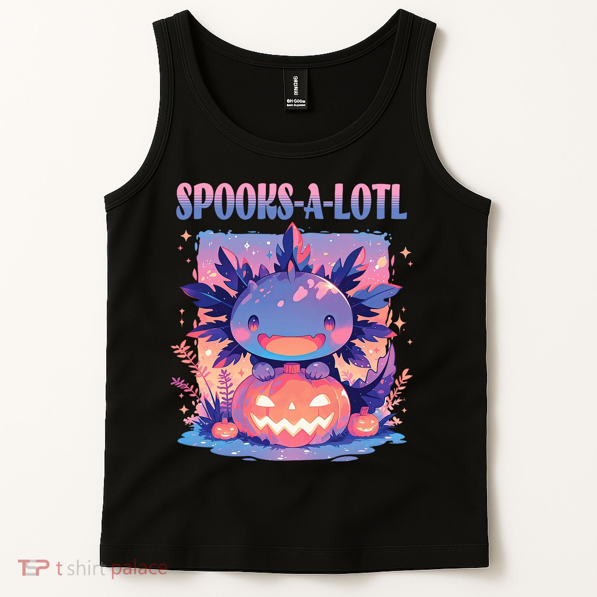 Spooks-A-Lotl Halloween Axolotl Tank Top