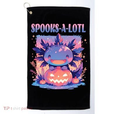 Spooks-A-Lotl Halloween Axolotl Golf Towel