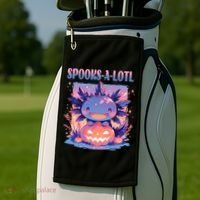 Spooks-A-Lotl Halloween Axolotl Golf Towel thumb 2