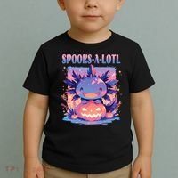 Spooks-A-Lotl Halloween Axolotl Toddler T-Shirt thumb 2