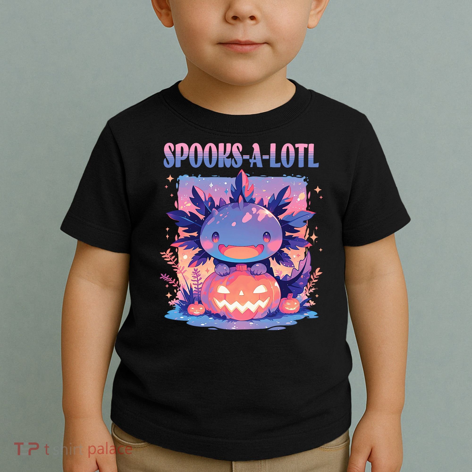 Spooks-A-Lotl Halloween Axolotl Toddler T-Shirt