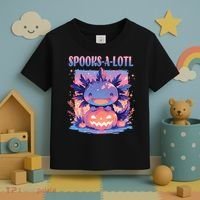 Spooks-A-Lotl Halloween Axolotl Toddler T-Shirt thumb 3