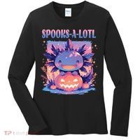 Spooks-A-Lotl Halloween Axolotl Women's Long Sleeve Shirt thumb 0