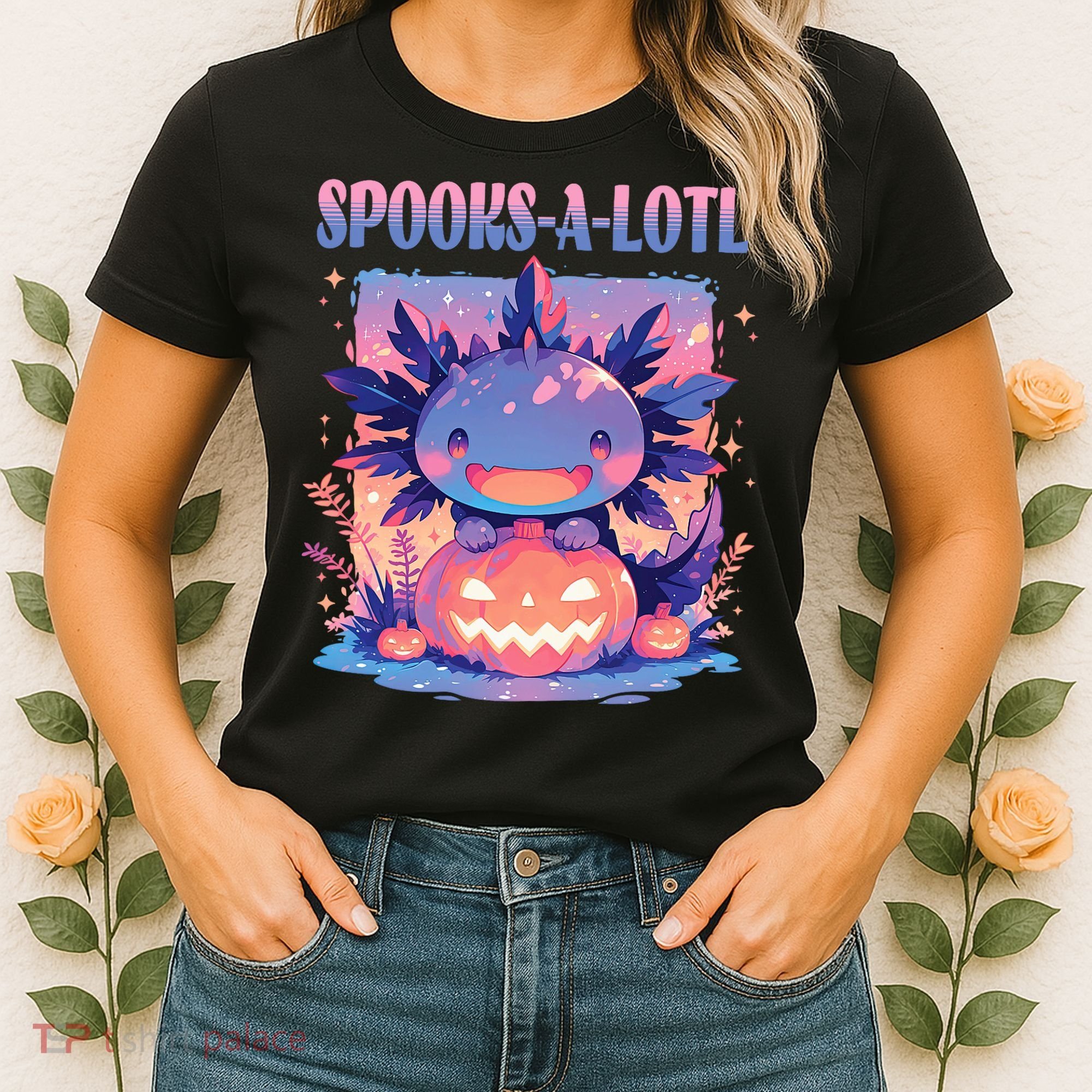 Spooks-A-Lotl Halloween Axolotl Women's T-Shirt